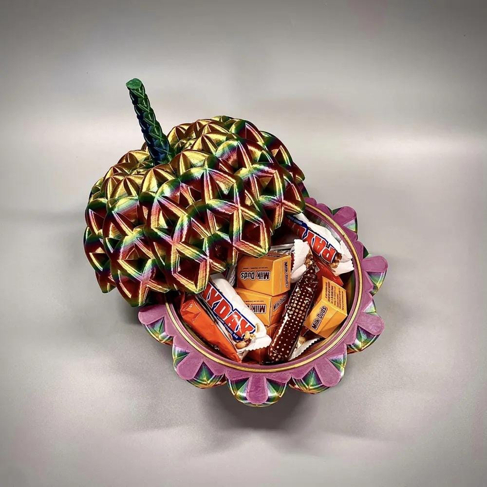Pumpkin Candy Bowl with Lid