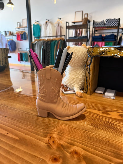 Cowboy Boot Pen Holder