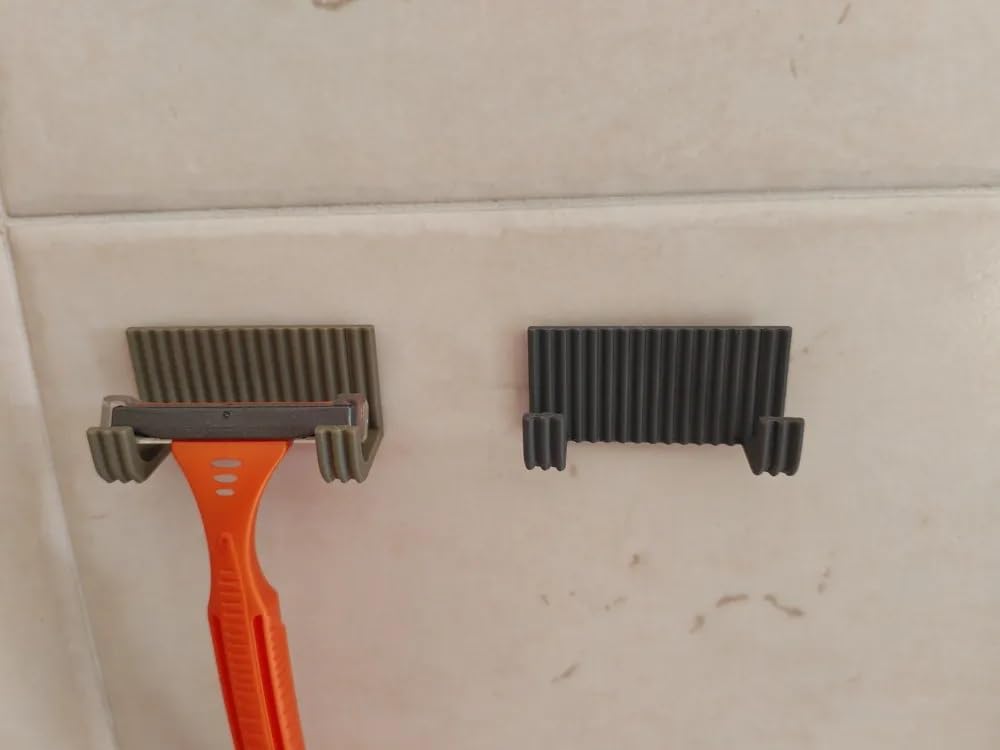 Ribbed Wall-Mounted Razor Holder