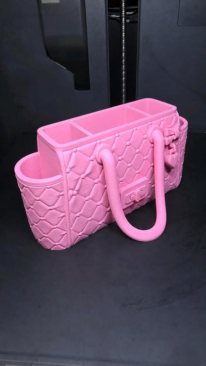 Quilted Handbag Desk Organizer