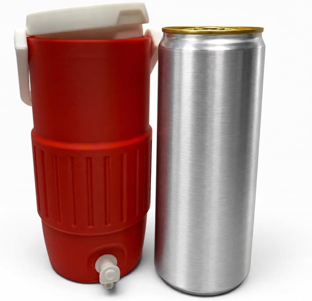 12 oz Slim Can Holder - Pivoting Handle and Lid