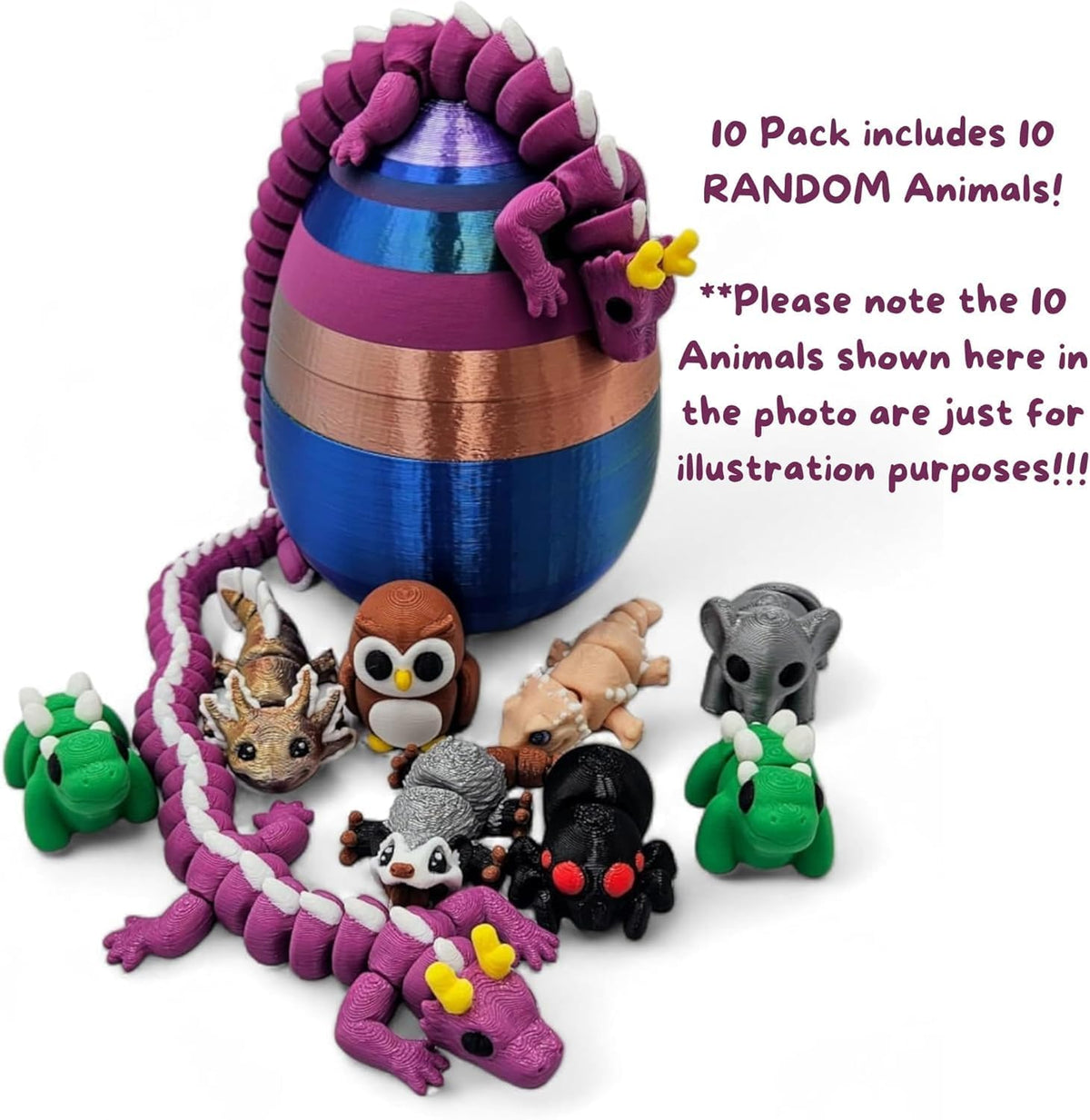 Mystery Mini Animal 10-Pack - Articulated Figurines