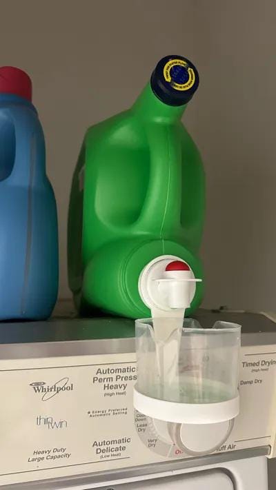 Laundry Detergent Cap Holder with Drip Tray