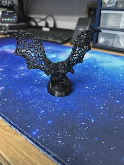 Voronoi Halloween Bat Statue
