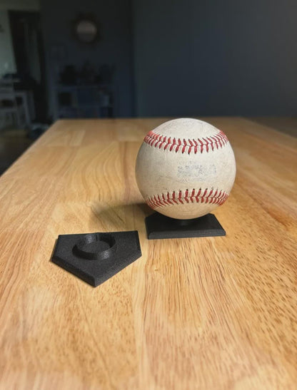 Home Plate Baseball Display Stand - Game Ball Holder