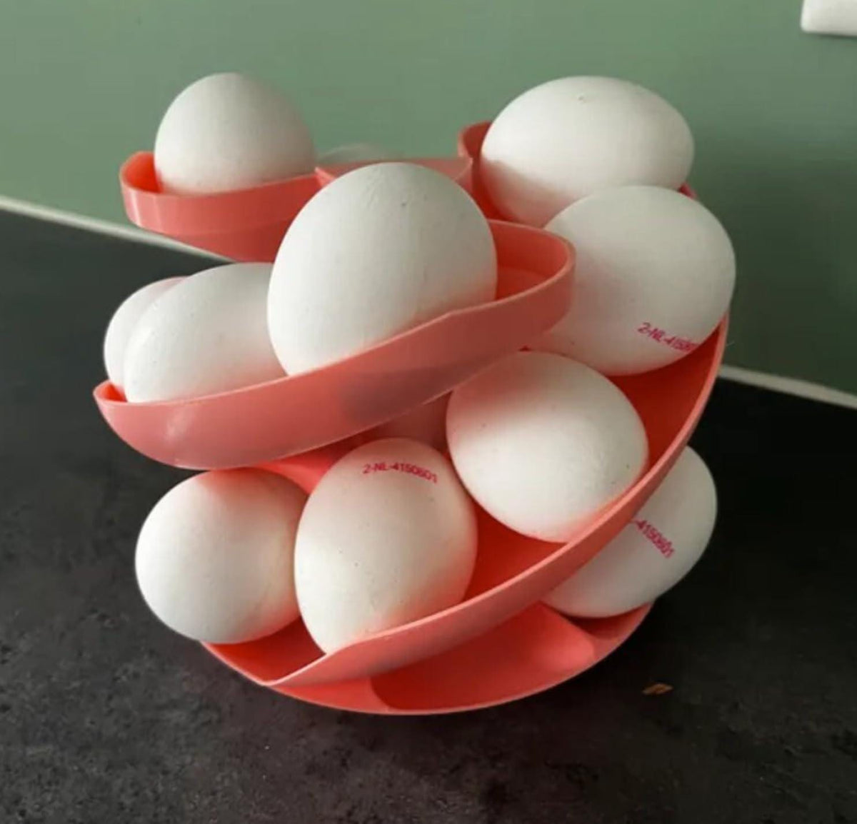 Spiral Egg Holder - 18-Egg Refrigerator Rack