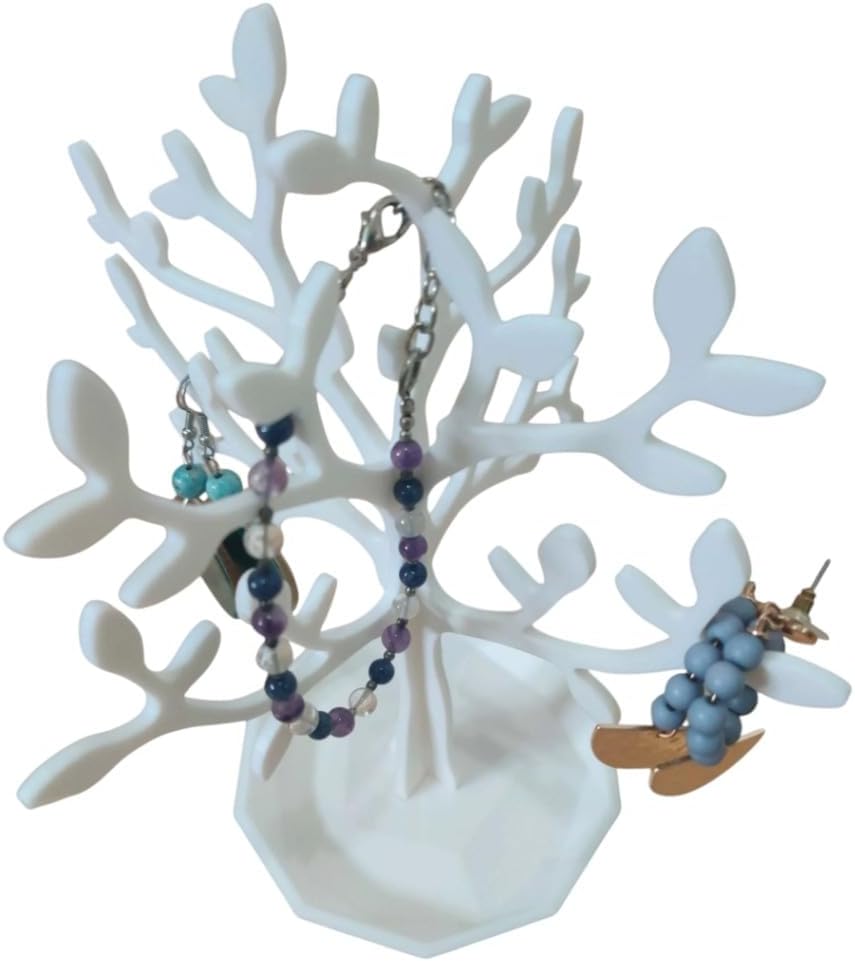 Jewelry Tree Organizer - Branch Stand with Tray
