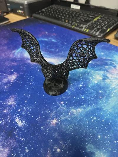 Voronoi Halloween Bat Statue