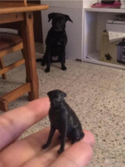 Male Labrador Statue - Sitting Dog Figurine