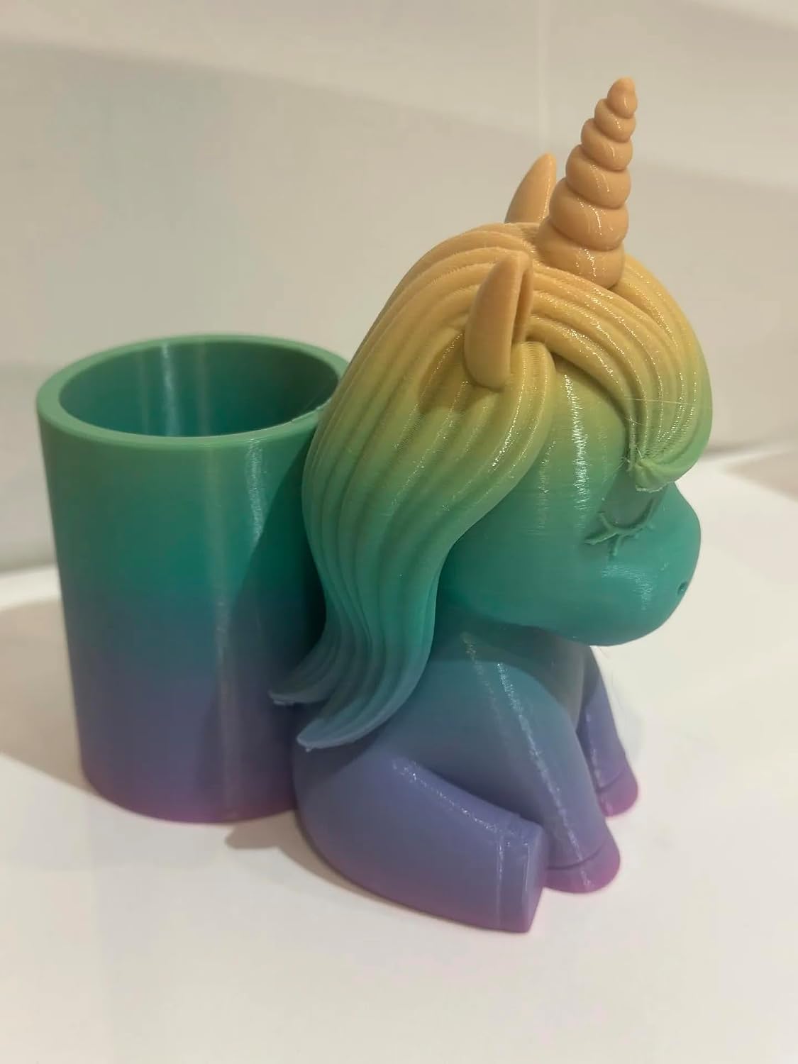 Sleepy Unicorn Pencil Holder