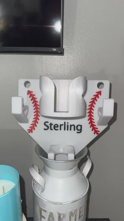 Personalized Baseball Dugout Organizer - Fence Gear Holder