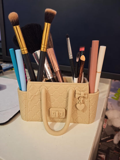 Quilted Handbag Desk Organizer