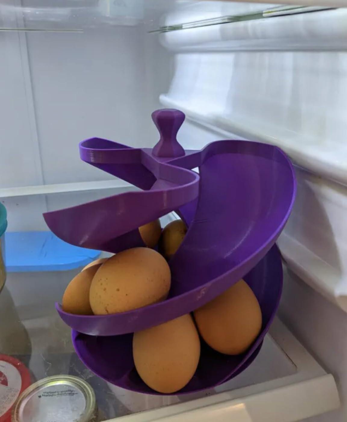 Spiral Egg Holder - 18-Egg Refrigerator Rack