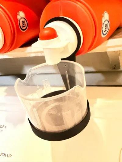 Laundry Detergent Cap Holder with Drip Tray