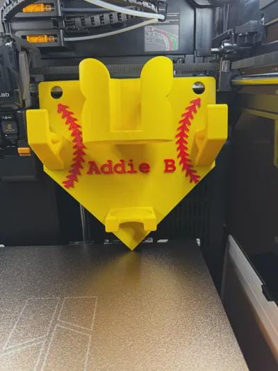 Personalized Baseball Dugout Organizer - Fence Gear Holder