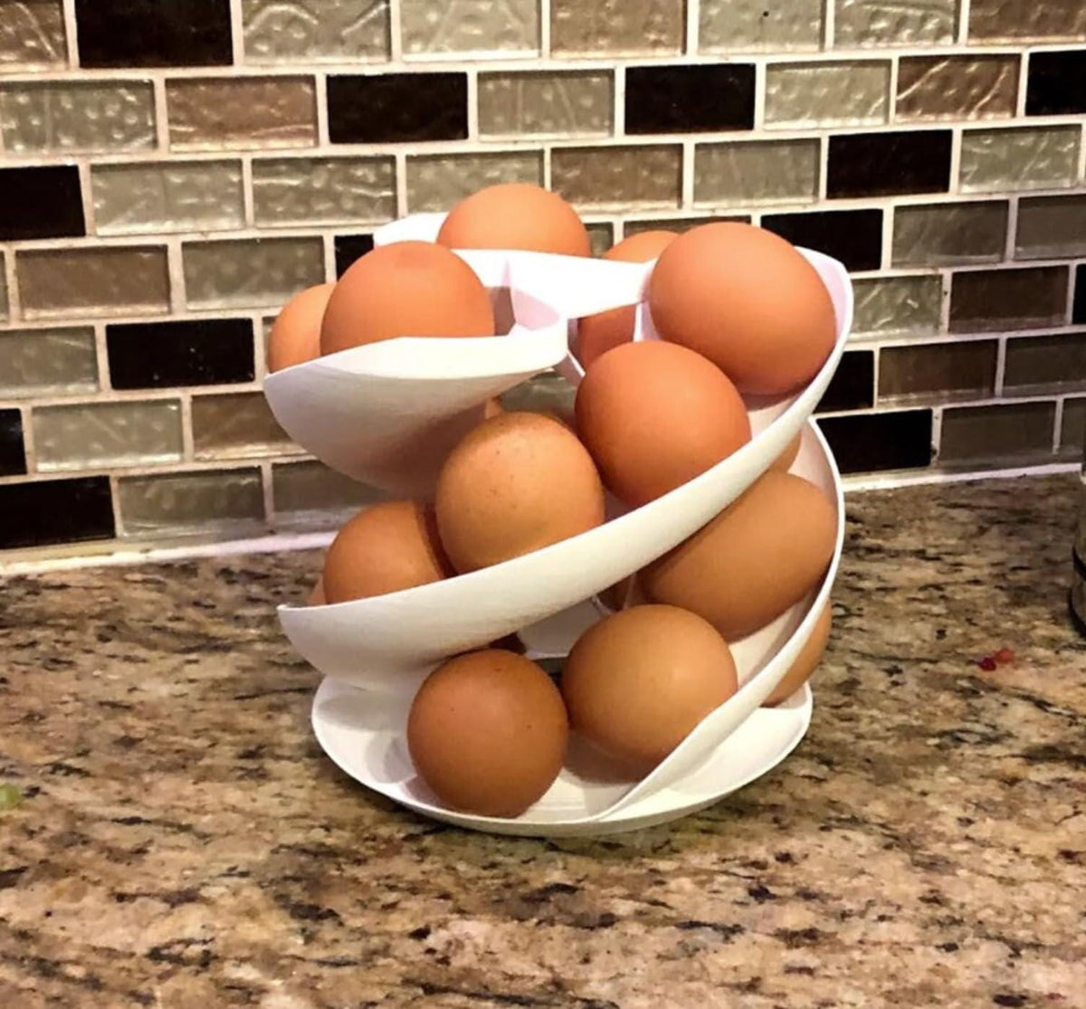 Spiral Egg Holder - 18-Egg Refrigerator Rack