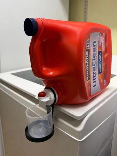 Laundry Detergent Cap Holder with Drip Tray