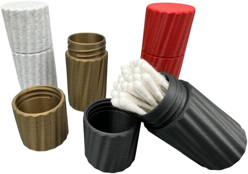 Travel Cotton Swab Case - Screw-Top Container