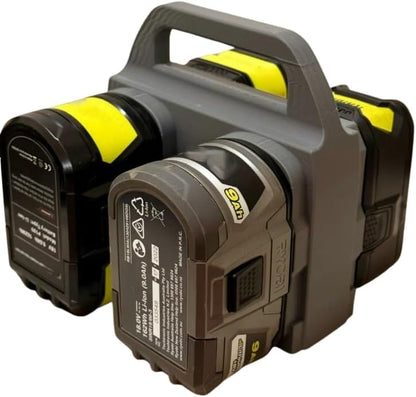 Ryobi-Compatible Quad Battery Carrier - 18V ONE+
