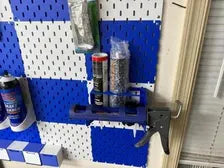 Caulking Gun & 3-Tube Wall Organizer - Pegboard Compatible