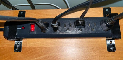 Under-Desk Power Strip Mount - Two-Bracket Set