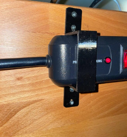 Under-Desk Power Strip Mount - Two-Bracket Set