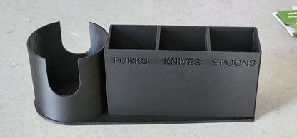 Party Cup and Utensil Caddy - 18 oz Cup Dispenser