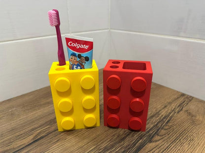 Brick Toothbrush and Toothpaste Holder