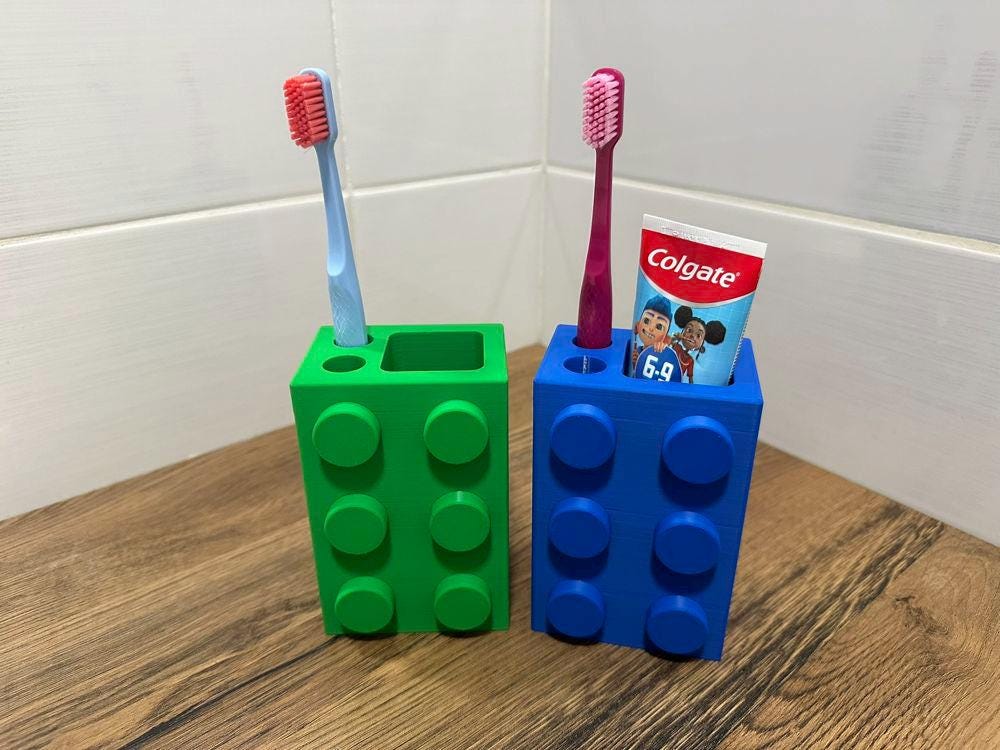 Brick Toothbrush and Toothpaste Holder