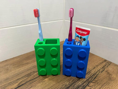 Brick Toothbrush and Toothpaste Holder