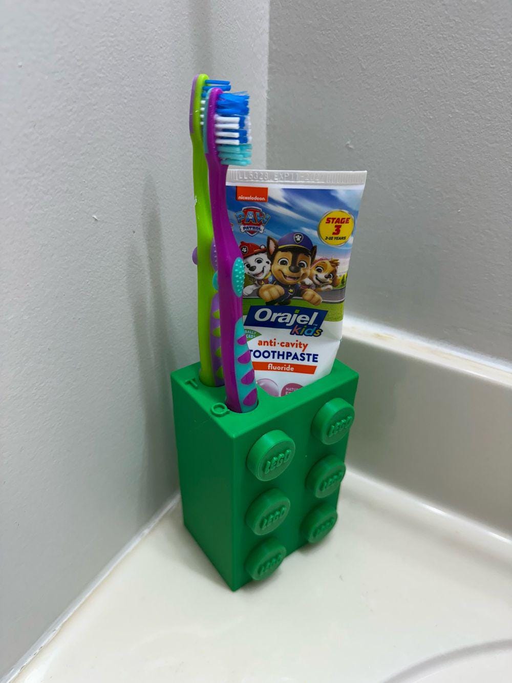 Brick Toothbrush and Toothpaste Holder