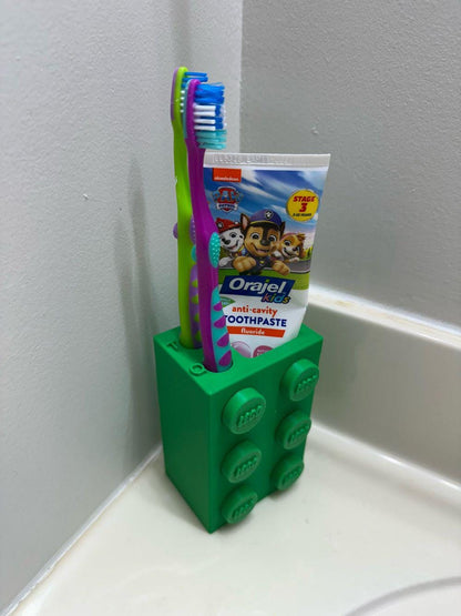 Brick Toothbrush and Toothpaste Holder
