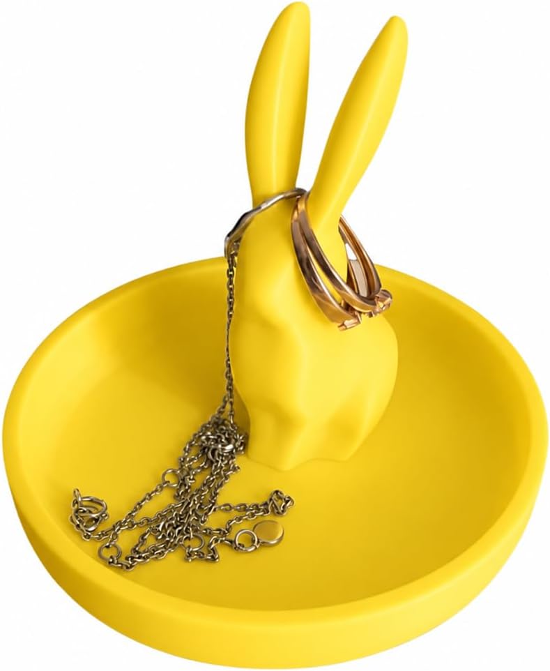 Bunny Ring Holder - Rabbit Jewelry Dish