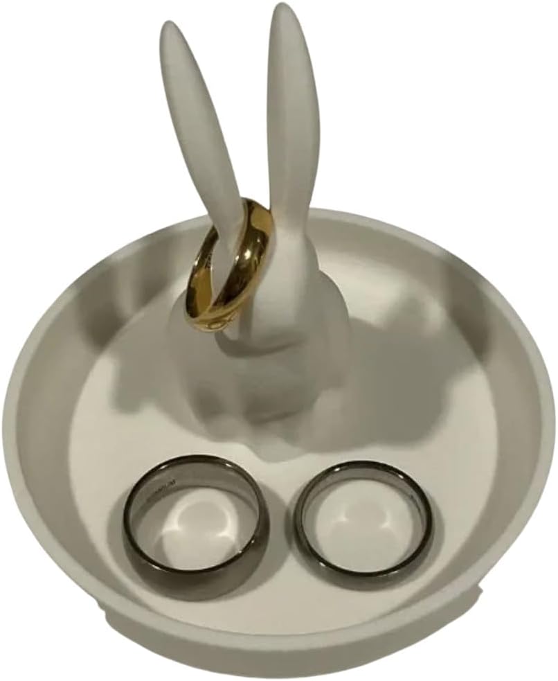 Bunny Ring Holder - Rabbit Jewelry Dish