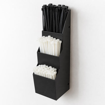 Zip Tie and Straw Wall Organizer - 3 Compartments