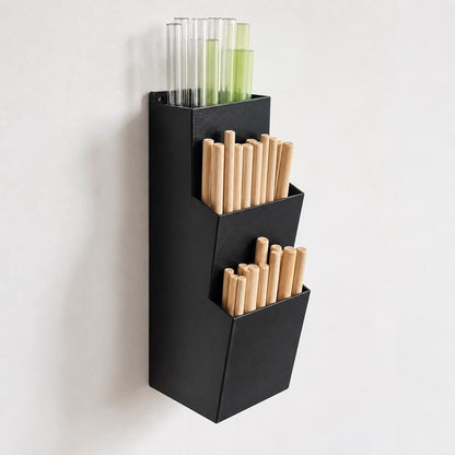 Zip Tie and Straw Wall Organizer - 3 Compartments