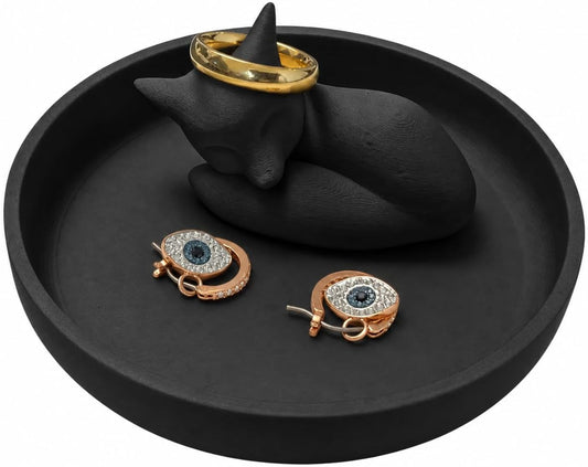Sleeping Fox Ring Dish - Jewelry & Trinket Holder