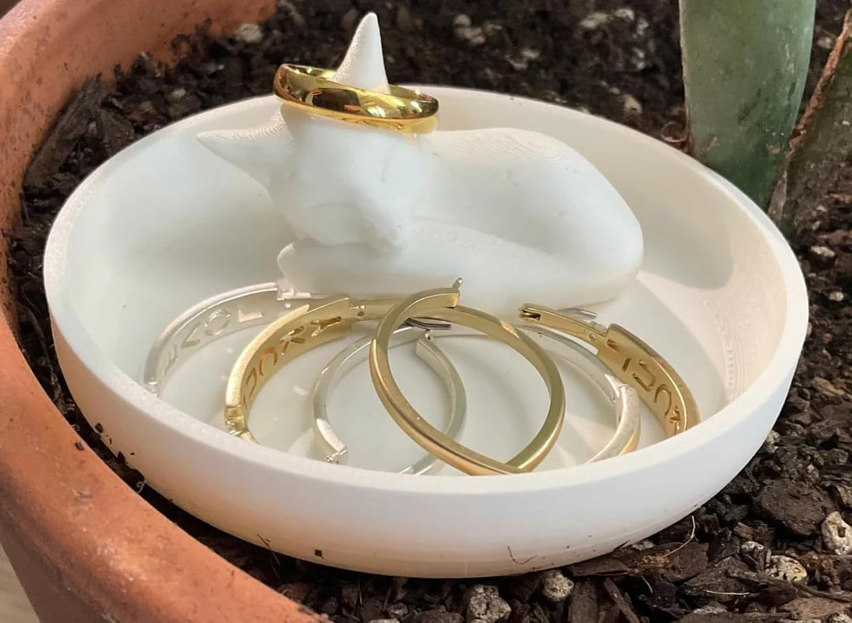 Sleeping Fox Ring Dish - Jewelry & Trinket Holder