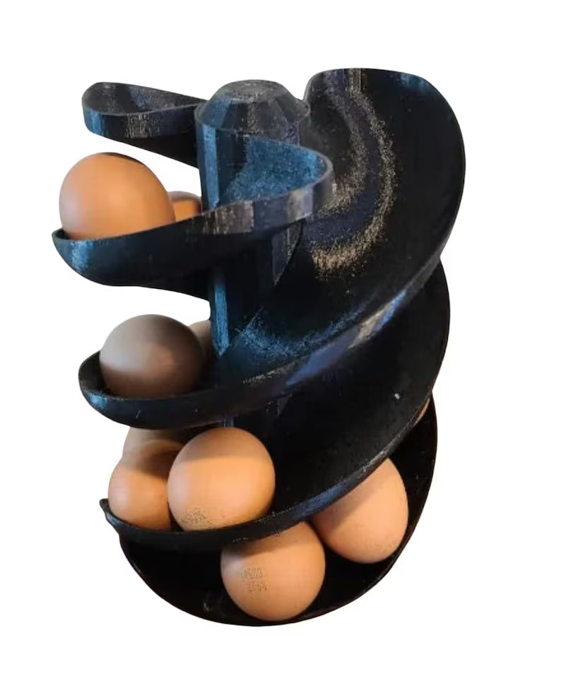 Large Spiral Egg Holder - 30-Egg Rolling Rack