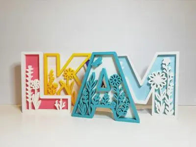 Personalized Floral Letter - Custom Initial Name Decor