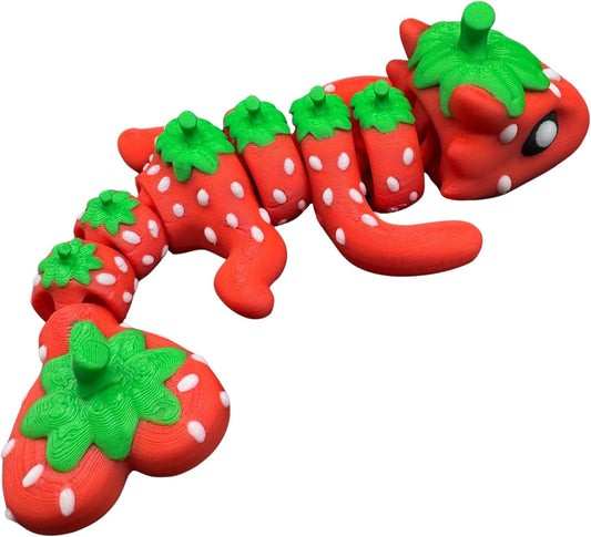 Strawberry Dragon Fidget - 7-Inch Articulated Toy