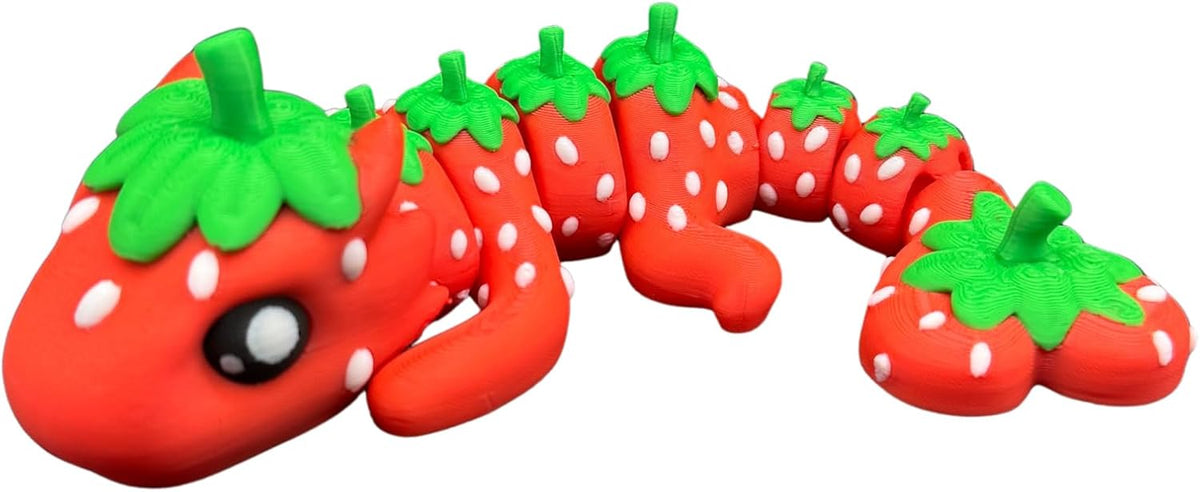 Strawberry Dragon Fidget - 7-Inch Articulated Toy