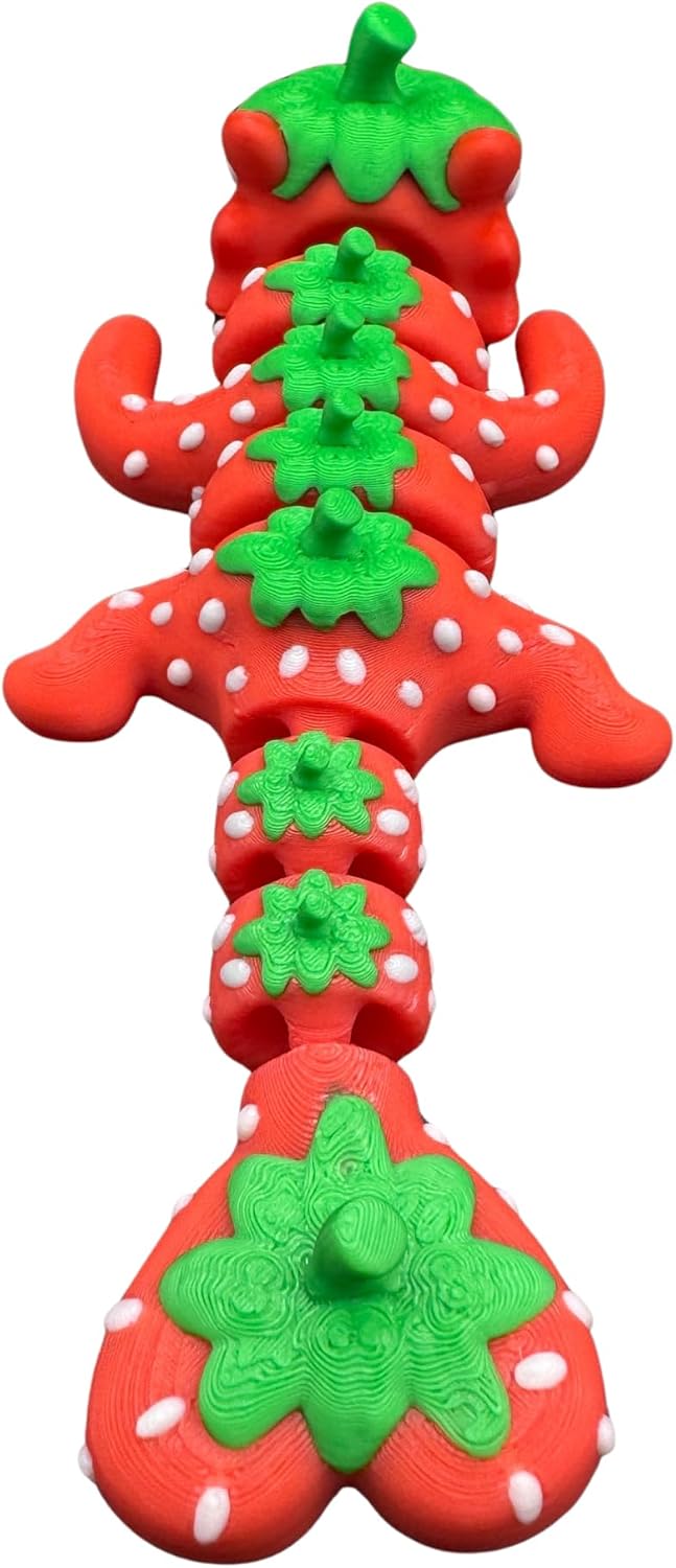 Strawberry Dragon Fidget - 7-Inch Articulated Toy