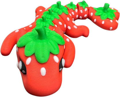 Strawberry Dragon Fidget - 7-Inch Articulated Toy