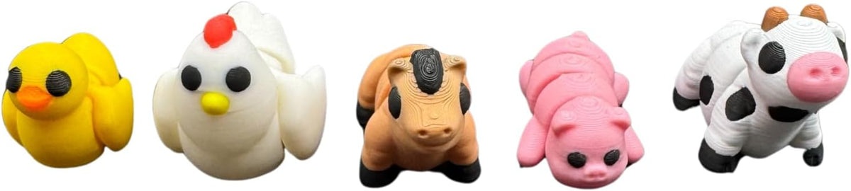 Mini Farm Animal 5-Pack - Twist-Top Barn Container