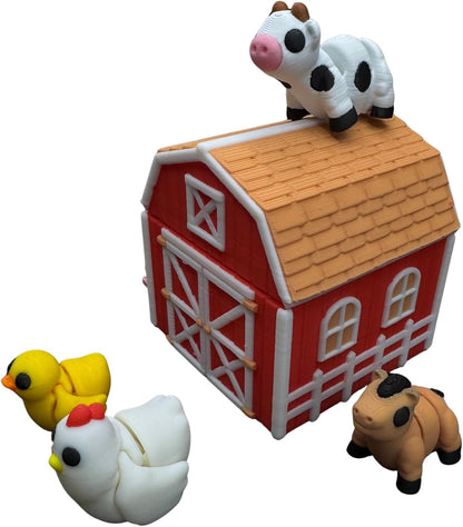 Mini Farm Animal 5-Pack - Twist-Top Barn Container