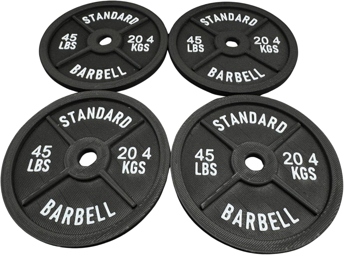 Barbell Weight Plate Coasters - 4-Inch Drink Set