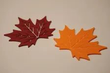 Maple Leaf Coaster Set - Holder Included