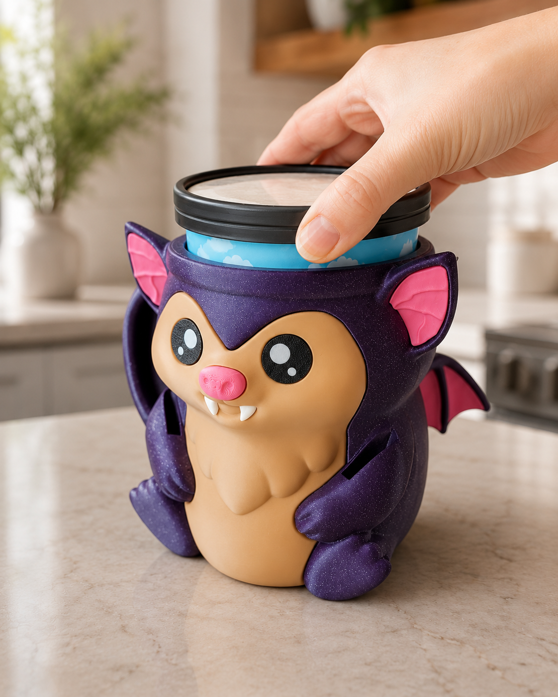 Bat Ice Cream Pint Holder - The Perfect Gift for Ice Cream Lovers