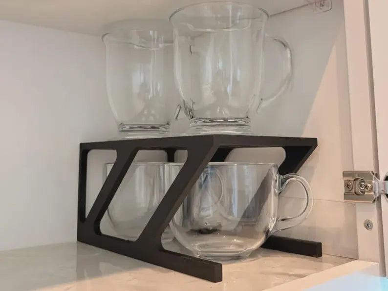 Stackable Coffee Mug Shelf - Cupboard Organizer